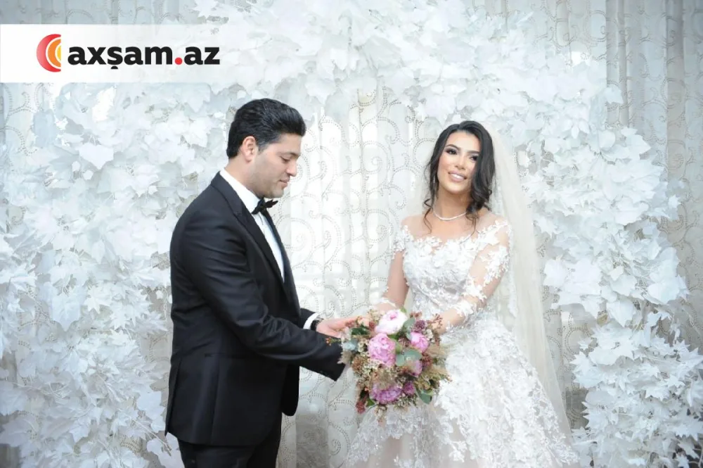 Fidan Qasımova və Nahidə Orucovanın övladlarının toyundan ilk - FOTOLAR