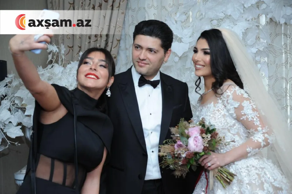Fidan Qasımova və Nahidə Orucovanın övladlarının toyundan ilk - FOTOLAR