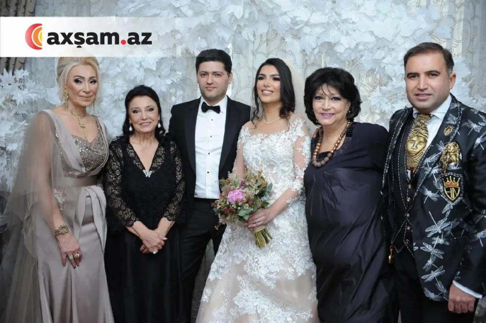 Fidan Qasımova və Nahidə Orucovanın övladlarının toyundan ilk - FOTOLAR