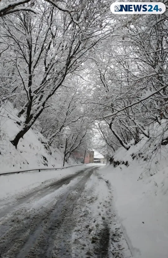 Şimal-qərb bölgəsinə güclü qar yağıb, yollar buz bağlayıb - FOTOSESSİYA