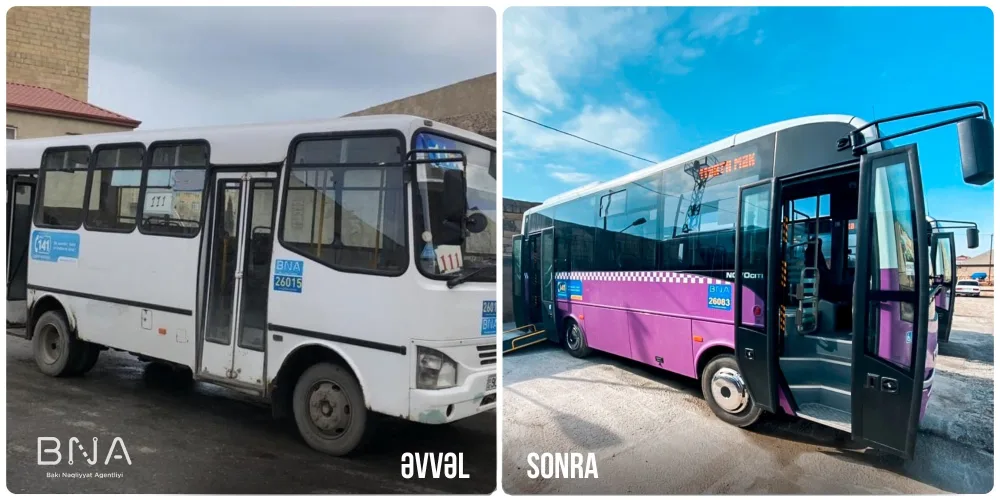 Daha bir marşrut xətti üzrə - AVTOBUSLAR YENİLƏNDİ - FOTO