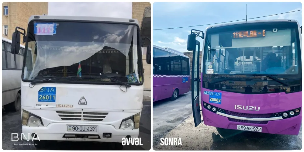 Daha bir marşrut xətti üzrə - AVTOBUSLAR YENİLƏNDİ - FOTO