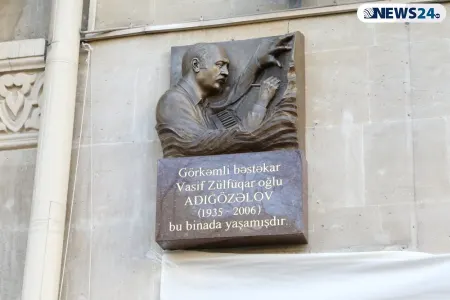 Vasif Adıgözəlovun barelyefi - AÇILDI- FOTOLAR