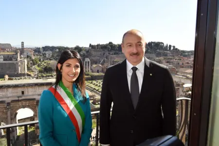 Prezident İlham Əliyev Roma şəhərinin meri ilə GÖRÜŞDÜ - FOTOLAR