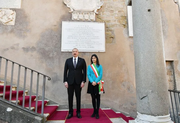 Prezident İlham Əliyev Roma şəhərinin meri ilə GÖRÜŞDÜ - FOTOLAR