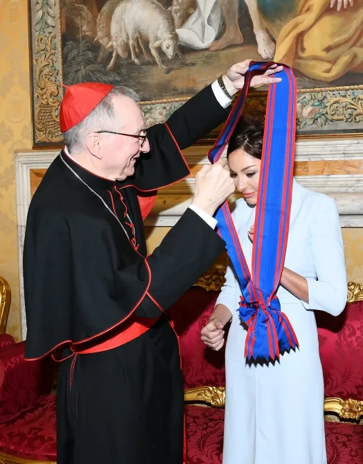 Mehriban Əliyeva Papa Cəngavər Ordeninin ən ali dərəcəsinə layiq görüldü