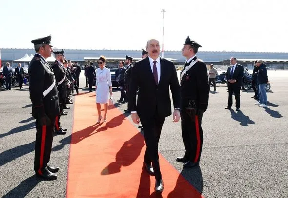 Prezident İlham Əliyevin İtaliyaya dövlət səfəri başa çatdı - -FOTO