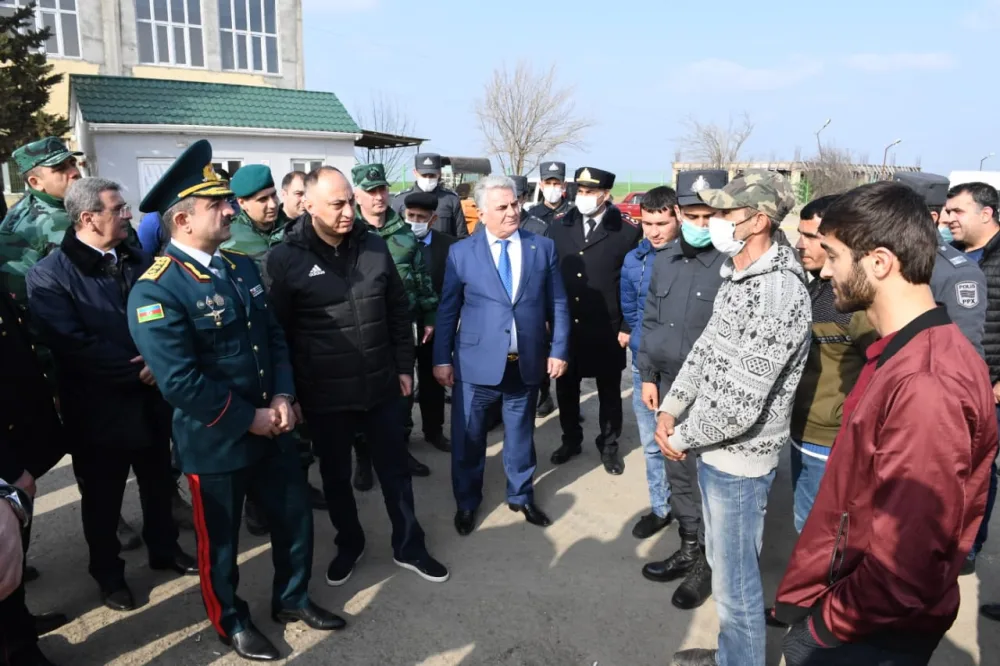 Prezident vəzifəli şəxsləri İranla sərhəddə - GÖNDƏRDİ - FOTOLAR