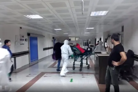 Koronaviruslu xəstələrin müalicə olunduğu xəstəxanadan - İLK GÖRÜNTÜLƏR - VİDEO