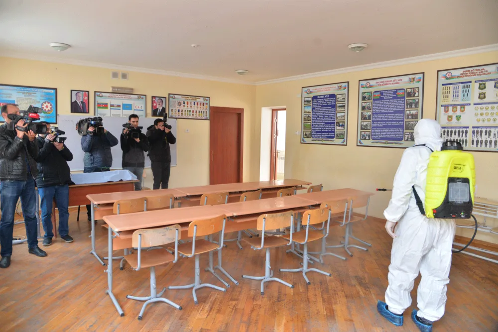 160 məktəbdə dezinfeksiya işləri aparılıb -BŞTİ