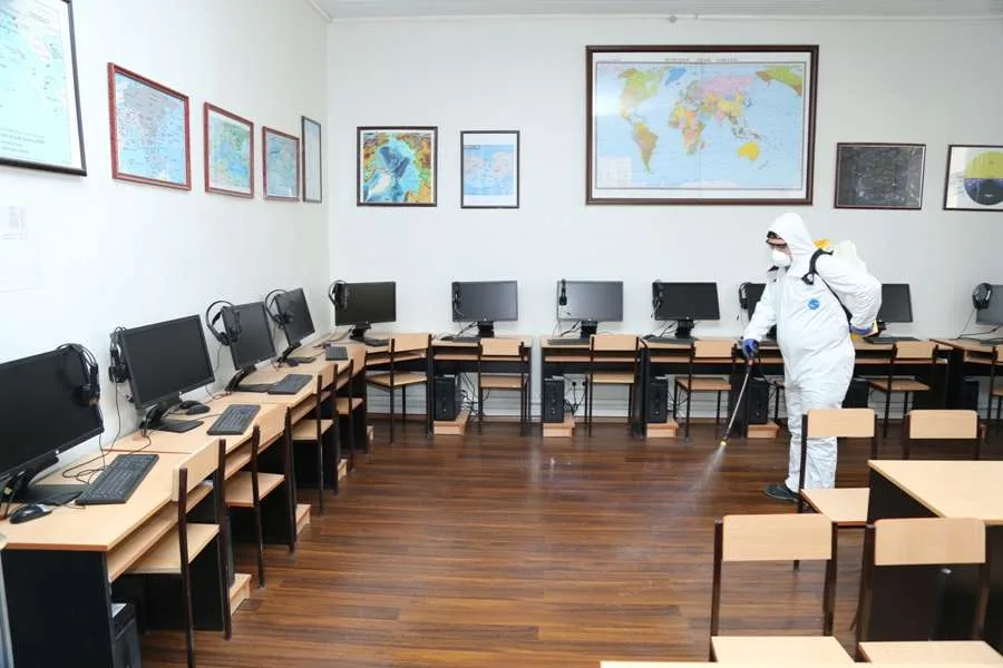Dövlət Dəniz Akademiyasında dezinfeksiya - İŞLƏRİ APARILDI - FOTO