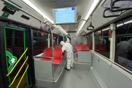 Avtobuslarda dezinfeksiya tədbirləri davam etdiriləcək