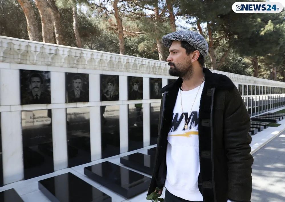 Ruhi Əliyeva, Onur Tuna və Durul Bazan Fəxri Xiyabanda - FOTO - VİDEO