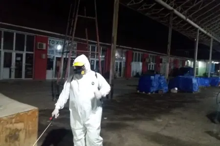 Bazarlarda dezinfeksiya işlərinə başlanıldı - FOTO