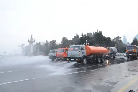 Bakı küçələri bu saatlarda xüsusi texnikalarla yuyulacaq