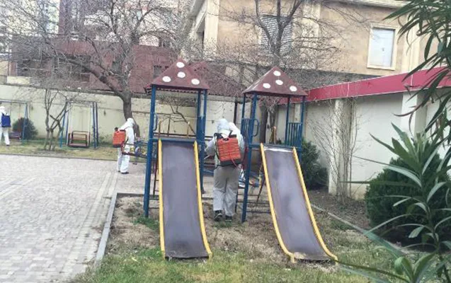 Nəsimi rayonunda dezinfeksiyaedici tədbirlər davam etdirilir