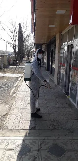 Goranboyda koronavirusa qarşı dezinfeksiya tədbirləri - -FOTO