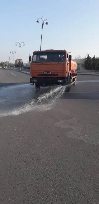 Goranboyda koronavirusa qarşı dezinfeksiya tədbirləri - -FOTO