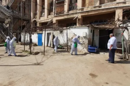 Məcburi köçkünlərin yaşadığı yerlər dezinfeksiya olunur