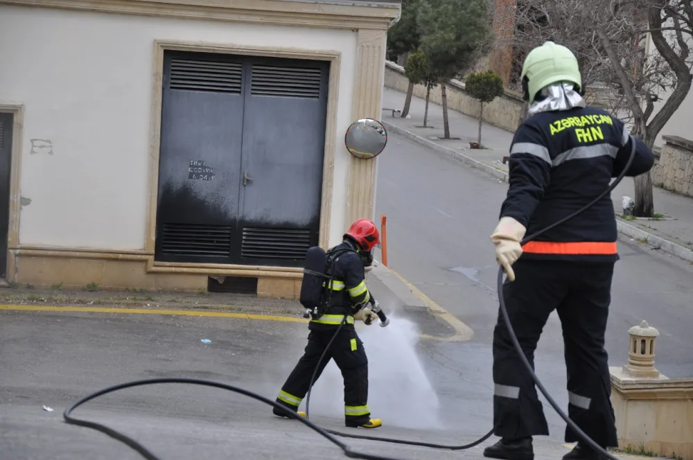 Bakının müxtəlif əraziləri dezinfeksiya - EDİLİR - FOTO - VİDEO