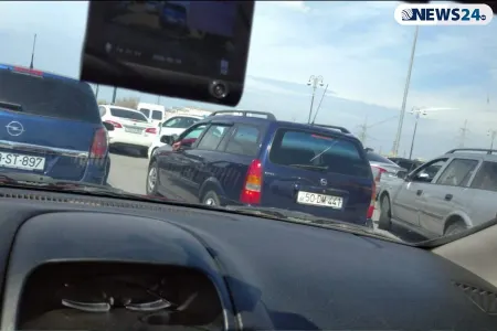 Sumqayıta girişə post qoyuldu - FOTO