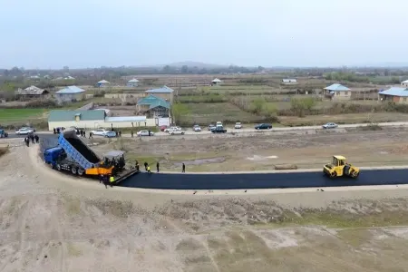 Kəndlərarası avtomobil yolu - YENİDƏN QURULUR - FOTO