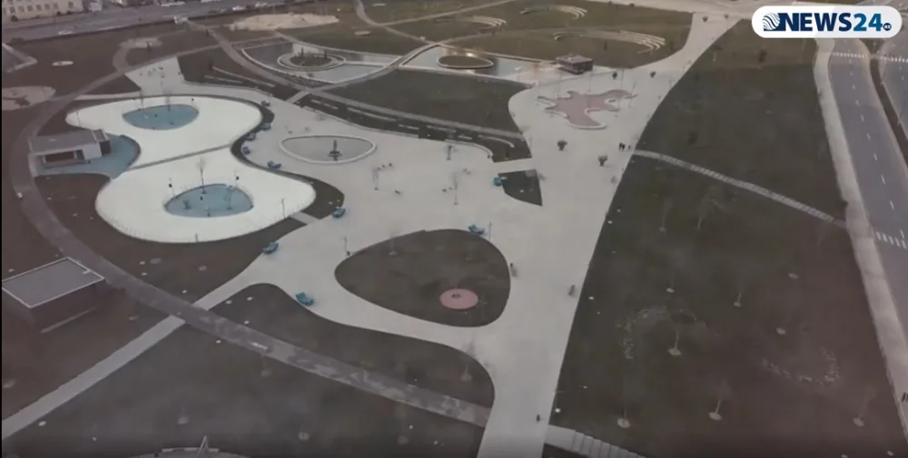 Bakının mərkəzində nəhəng PARK TİKİLİR - FOTO
