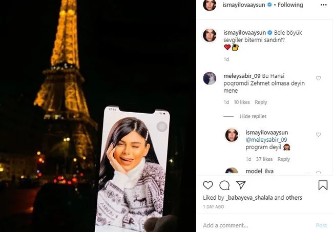 "Belə böyük sevgilər bitərmi sandın?" - AYSUN İSMAYILOVA - FOTO