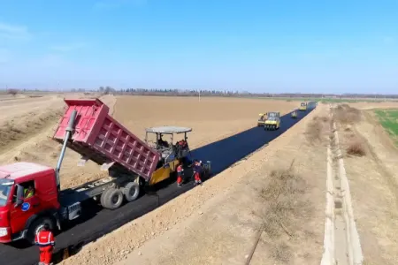 Tovuzda yollar - YENİDƏN QURULUR - FOTO