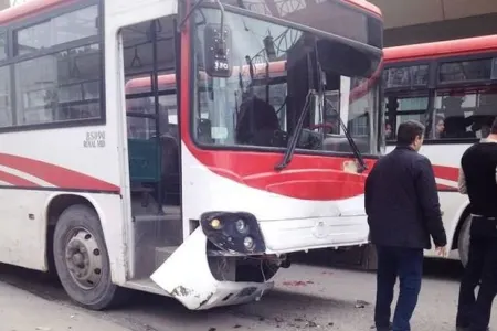 Piyadanı vuraraq qaçan avtobus sürücüsü - SAXLANILDI