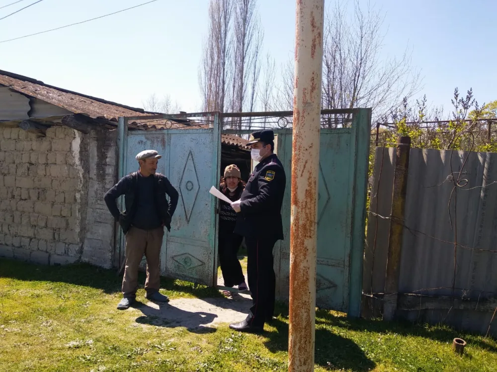 Xaçmaz polisi ailələrə ərzaq yardımı etdi - FOTOLAR
