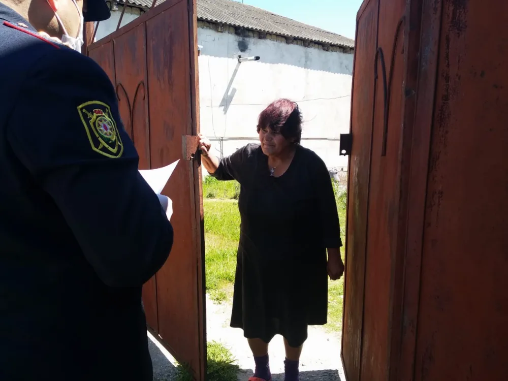 Xaçmaz polisi ailələrə ərzaq yardımı etdi - FOTOLAR