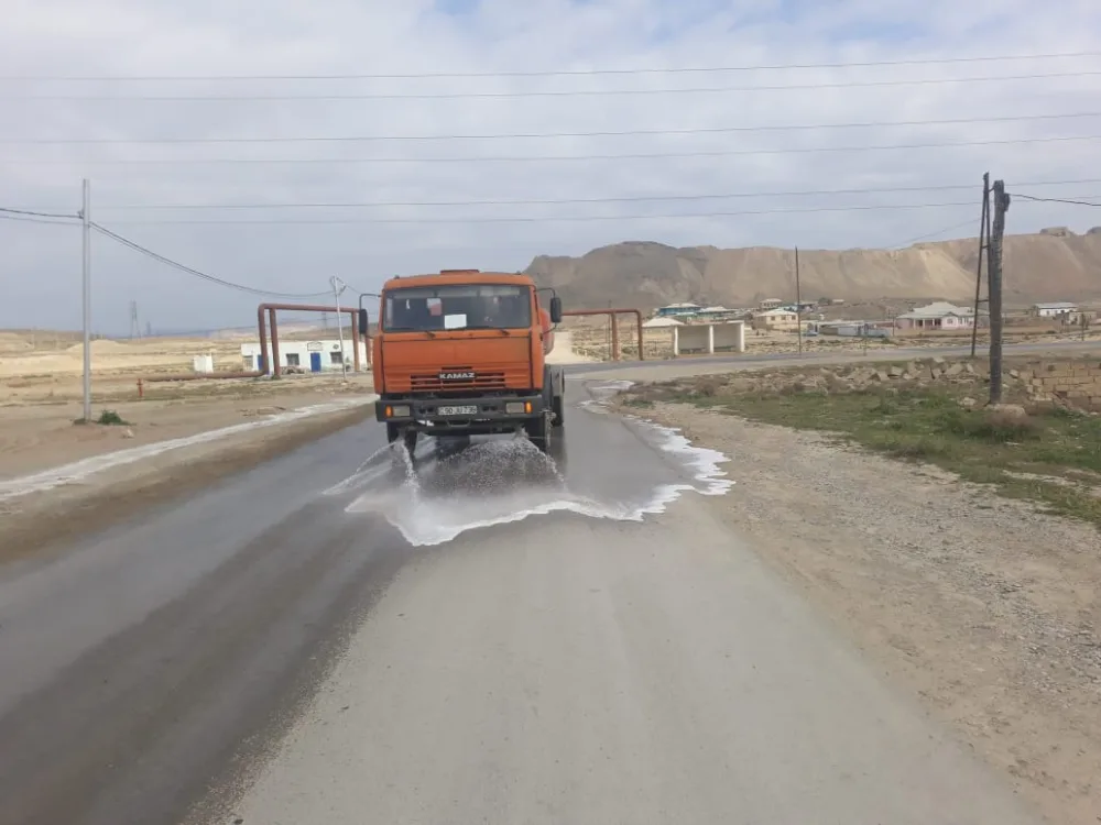 Qaradağda dezinfeksiya işləri - DAVAM ETDİRİLİR - FOTO
