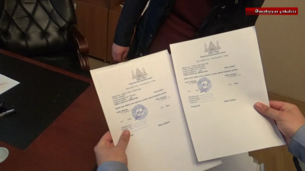 Saxta arayış satan şirkət rəhbəri - SAXLANILDI - FOTO - VİDEO