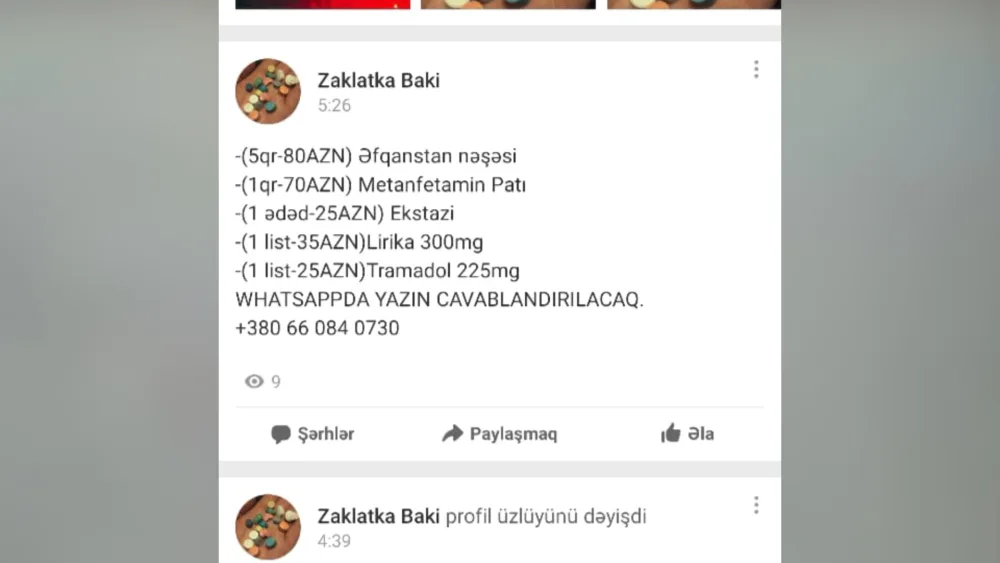Saxta profillər açaraq onlayn narkotik satan şəxs - ƏLƏ KEÇDİ - FOTO - VİDEO