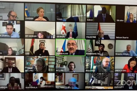 UNESKO üzv dövlətlərinin Mədəniyyət nazirlərinin birinci virtual görüşü - KEÇİRİLDİ - FOTO