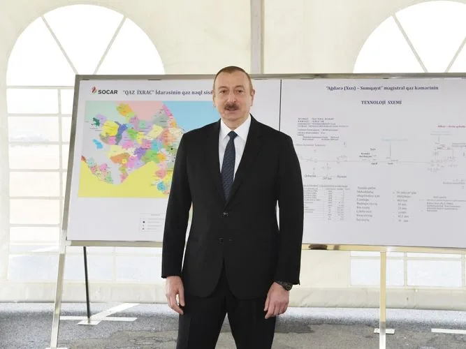 İlham Əliyev magistral qaz kəmərinin açılışında - YENİLƏNDİ-FOTO