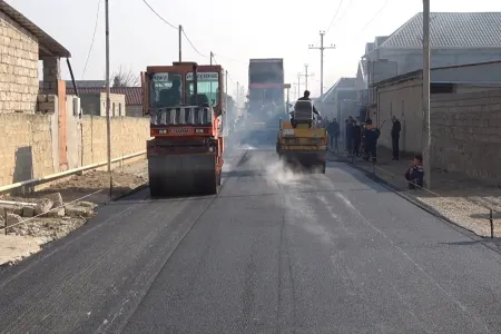 Xəzər rayonunda son üç ayda 18 kilometr yol - TƏMİR EDİLİB - FOTO