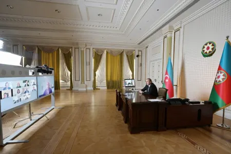 İlham Əliyevlə Çakrabarti arasında videokonfrans keçirildi - YENİLƏNDİ - FOTO