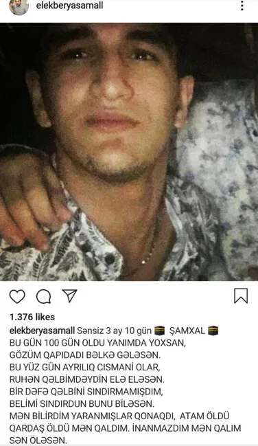 "Bir dəfə qəlbinə dəyməmişdim, amma sən belimi qırdın - ƏLƏKBƏR YASAMALLI - FOTO