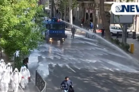 Bakının 200-dən çox küçəsi xüsusi kimyəvi maddələrlə - dezinfeksiya olunur-FOTO -VİDEO