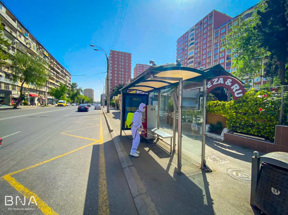 BNA dayanacaq pavilyonlarında dezinfeksiya - İŞLƏRİ APARIR