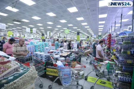 "Burada koronavirus at oynadır" - Bakıdakı marketlərdə hər kəs ağız-ağıza - VİDEOREPORTAJ - FOTOLAR