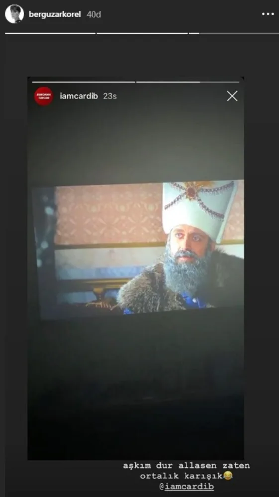Cardi B Halit Ergençin fotosu paylaşdı, - Bergüzar Korel hərəkətə keçdi - VİDEO