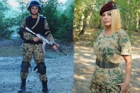 Aygün Kazımova cəsur vətənpərvər obrazda - FOTOLAR