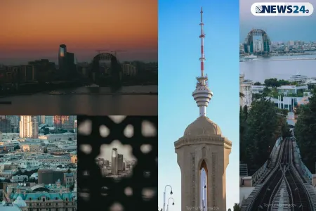 Xəzərin sahilinə aparan yol, gizlənən "Qız qalası", ağ-qara Bakı - FOTOLAR