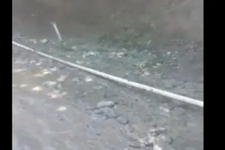 Azərbaycanda torpaq sürüşməsi oldu - Video