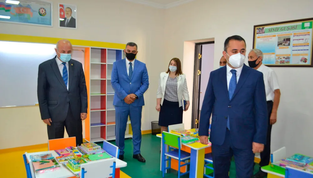 Mingəçevirdə yeni məktəb - İSTİFADƏYƏ VERİLİB - FOTO