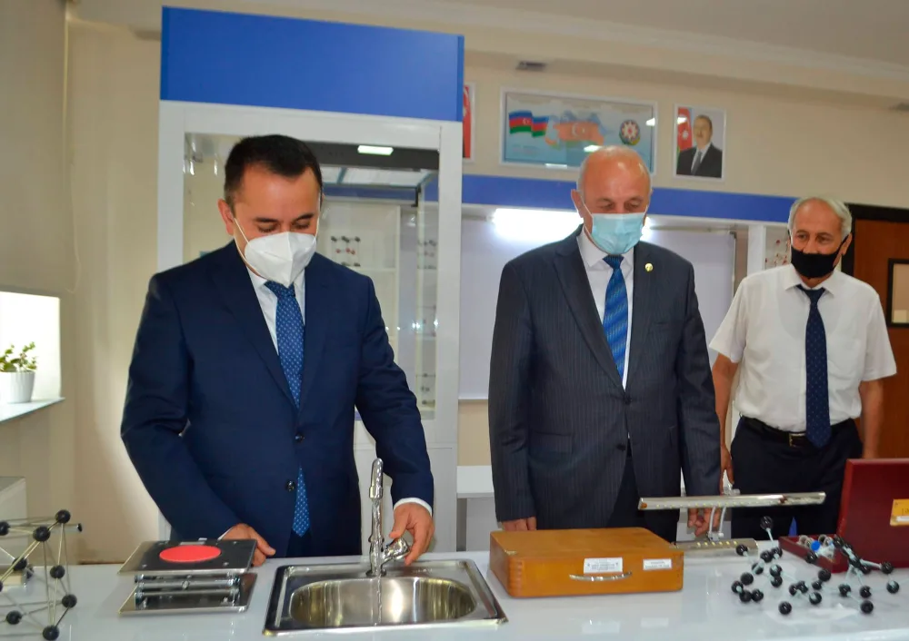 Mingəçevirdə yeni məktəb - İSTİFADƏYƏ VERİLİB - FOTO