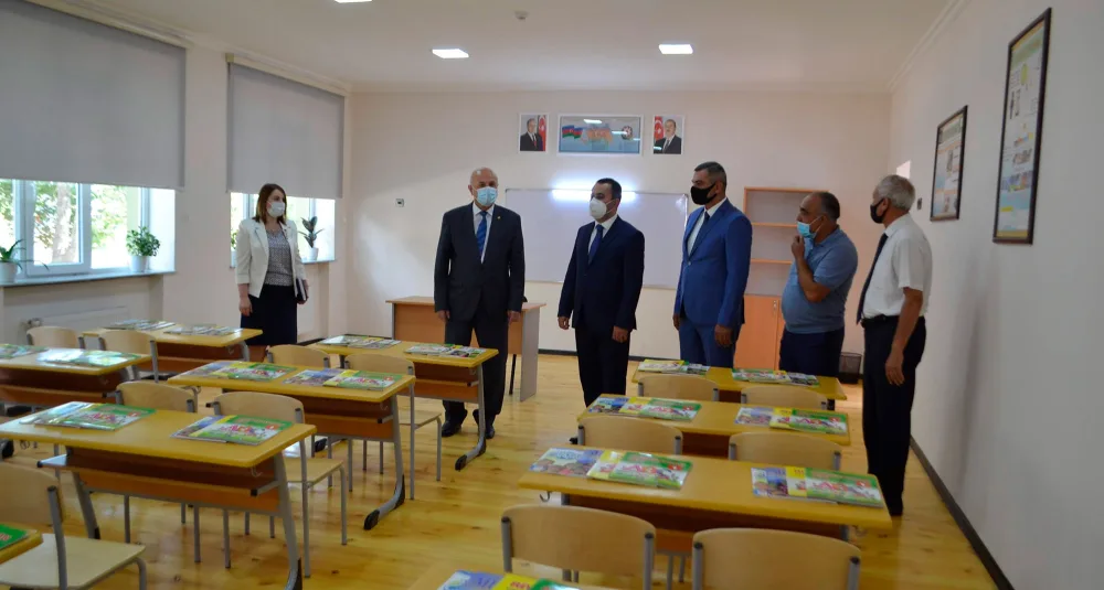 Mingəçevirdə yeni məktəb - İSTİFADƏYƏ VERİLİB - FOTO